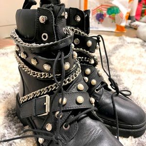 Zara military boots